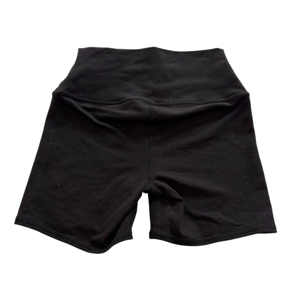 ALO Yoga 5" Airbrush High Waist Biker Shorts in Black - Picture 4 of 6